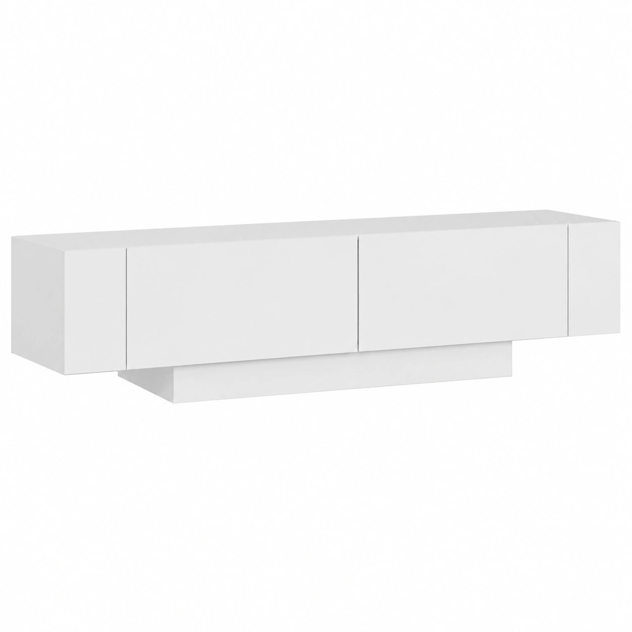 Meuble TV 2 Portes Blanc pour Salon
