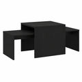 Tables gigognes modernes pour salon, chêne noir, 100 x 48 x 40 cm, gain de place et accents contemporains