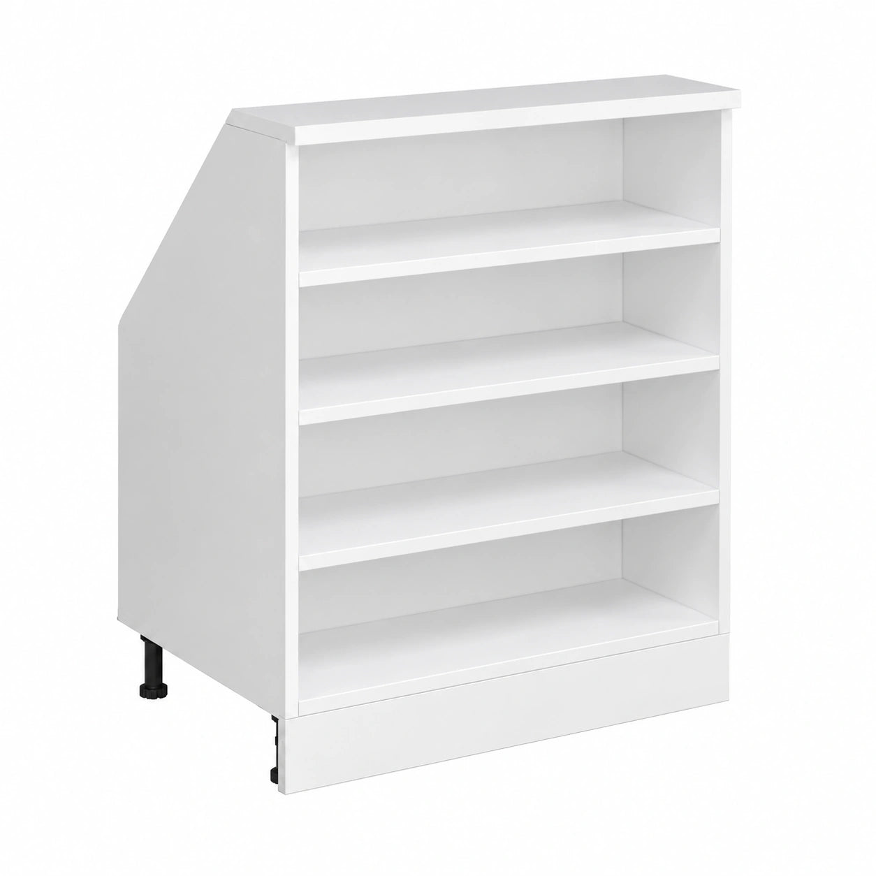 Meuble de Rangement sous Pente avec 4 Compartiments, Blanc