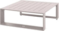 Table Basse de Jardin Carrée en Aluminium Blanc - 79 x 79 x 30 cm