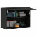 Armoire Murale Noire Moderne pour Garage 90 x 40 x 53 cm