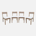 Ensemble de 4 Chaises de Jardin en Acacia et Corde Naturelle - Anaki