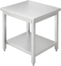 Table Professionnelle en Acier Inoxydable avec étagère Inférieure - 600 x 700 mm - Hauteur 850 mm