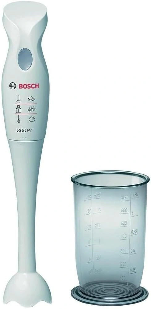 Mixeur Plongeant Bosch 300W avec Pied Puissant - Blanc