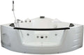 Baignoire Balnéo d'Angle pour 2 Personnes avec Radio et Luminothérapie - Modèle Laguna L Compact - Blanc 140x140x65 cm