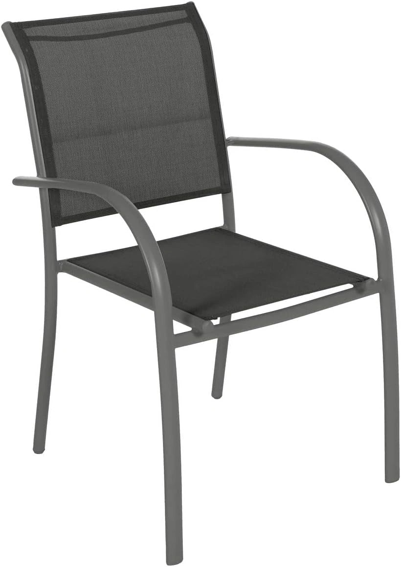 Chaise de Jardin Empilable Piazza en Aluminium Résistant