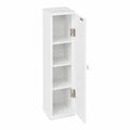 Armoire de rangement étroite pour salle de bains avec 5 compartiments