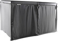 Ensemble de 6 Rideaux Ardoise pour Pergola Avila 4x3 m - Polyester Résistant à l'Eau, Opaque - Structure Non Incluse