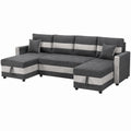 Canapé panoramique convertible avec rangements pour 5 personnes