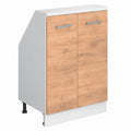 Armoire de rangement sous pente avec portes pour espace mansardé