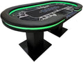 Table de Poker LED Deluxe pour Casino - 213 x 106 x 78 cm avec éclairage