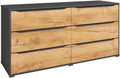 Armoire à tiroirs Vicco Ruben en chêne doré, 48x77,6 cm, idéale pour vêtements et accessoires quotidiens