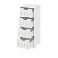 Armoire de Rangement Moderne en Bois avec 4 Tiroirs pour Intérieur