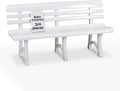 Banc de Jardin en Plastique Tomaino - 3 à 4 Places, Usage Extérieur et Intérieur - Blanc