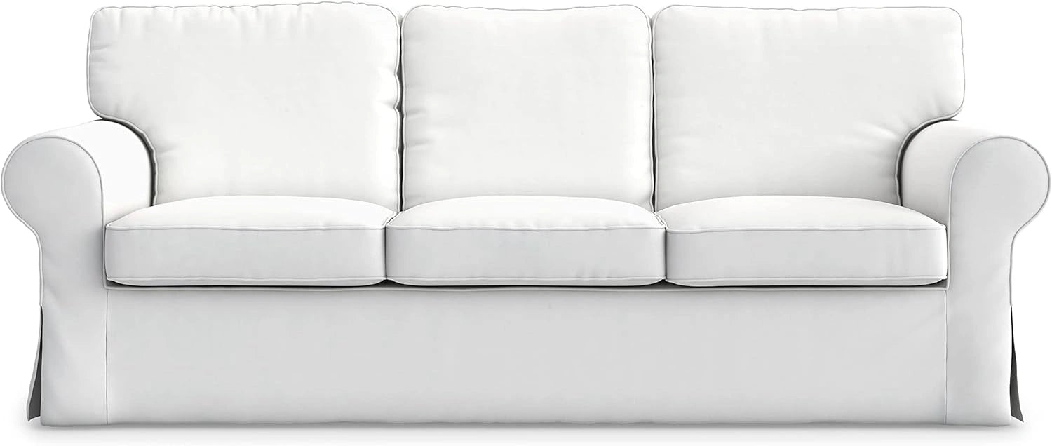 Housse de canapé 3 places pour IKEA Ektorp - Blanc Froid - Polyester