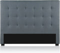 Tête de lit capitonnée en tissu premium 160 cm gris - Intense Deco