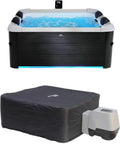 Spa Rigide pour 6 Personnes Oslo avec Coussins et Bache - Hydromassages Inclus