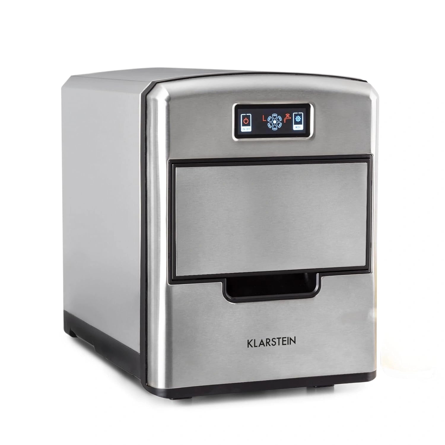 Klarstein Machine à Gla?ons 2,1L, Production Rapide 12kg, Différentes Tailles, Sécurité et Nettoyage Facile