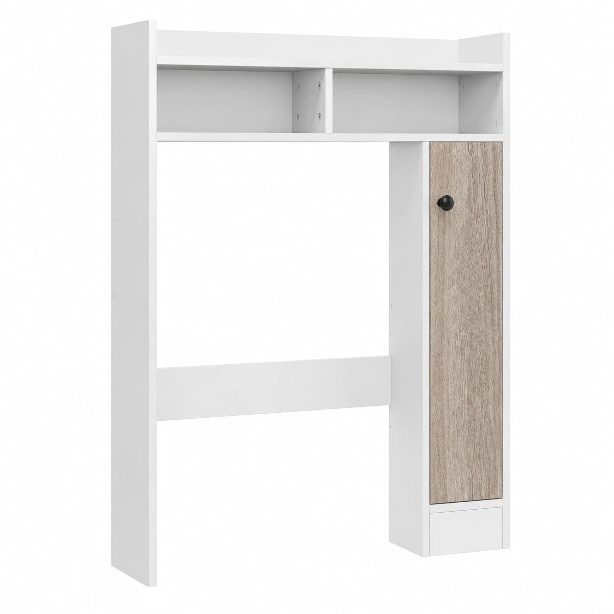 Meuble de Rangement au-Dessus des Toilettes avec Portes pour Salle de Bain, Économie d'Espace, Noir
