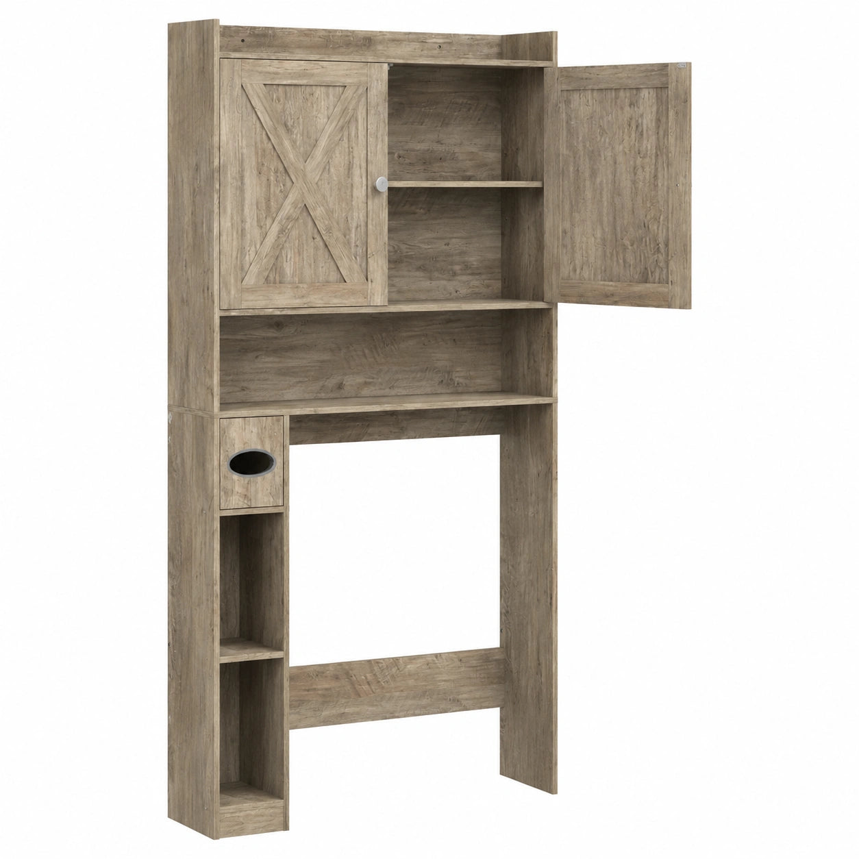 Armoire de salle de bain au-dessus des toilettes avec rangement intégré