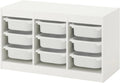 Ikea TROFAST - Meuble de rangement avec bacs, 99x44x56 cm, blanc