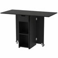 Table de Cuisine Pliante pour 4 Personnes avec Rangement
