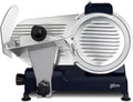 Trancheuse électrique H.Koenig MSX256 - Professionnelle, Lame Italienne 25cm, épaisseur Réglable 0-12mm, Aiguiseur Intégré, Plateau Spacieux, 282 RPM, Bleue