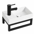 Lavabo compact pour WC invités avec trop-plein, 40x22 cm