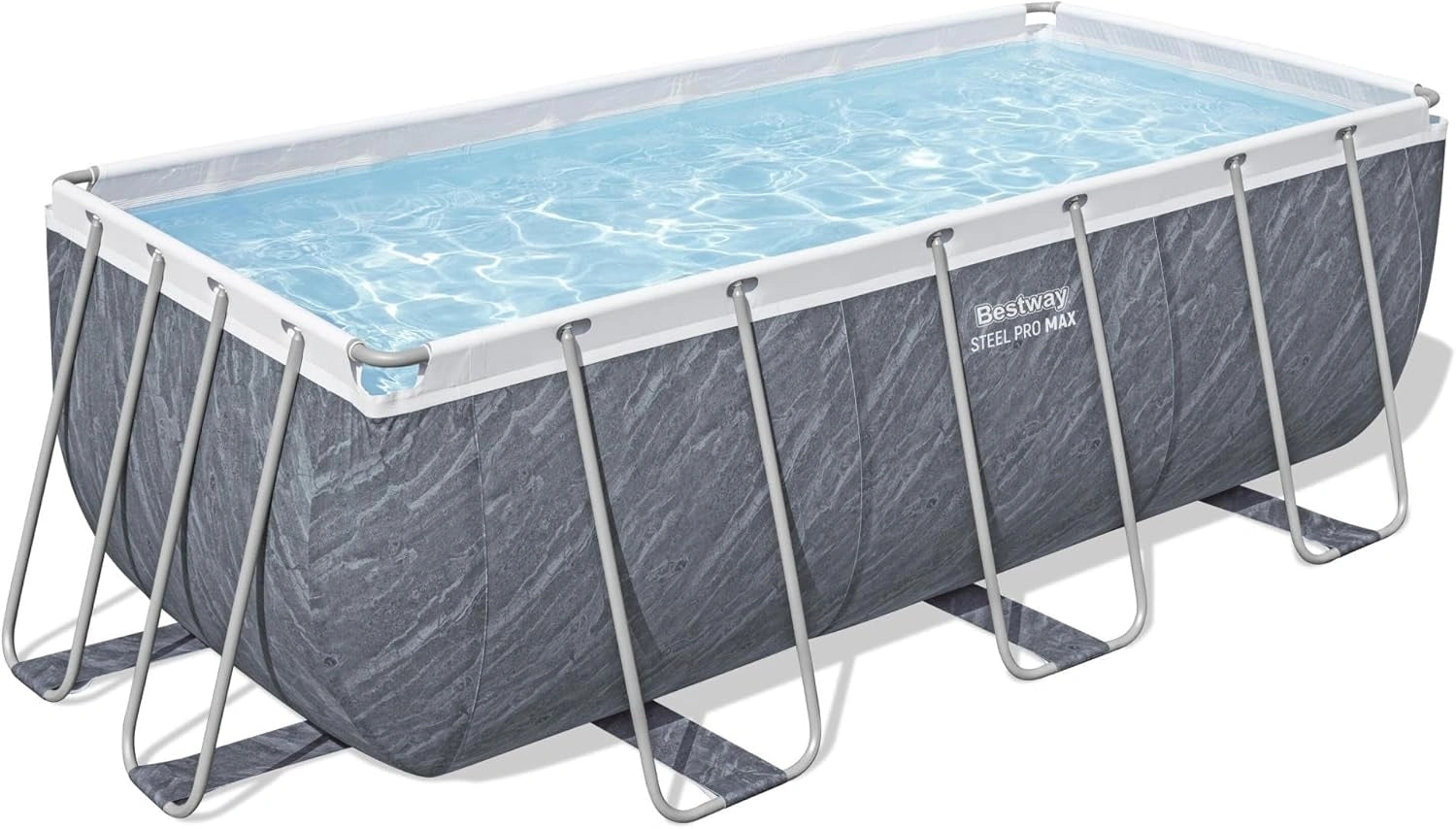 Piscine Hors Sol Bestway Steel Pro Max - 412 x 201 x 122 cm - Couleur Gris