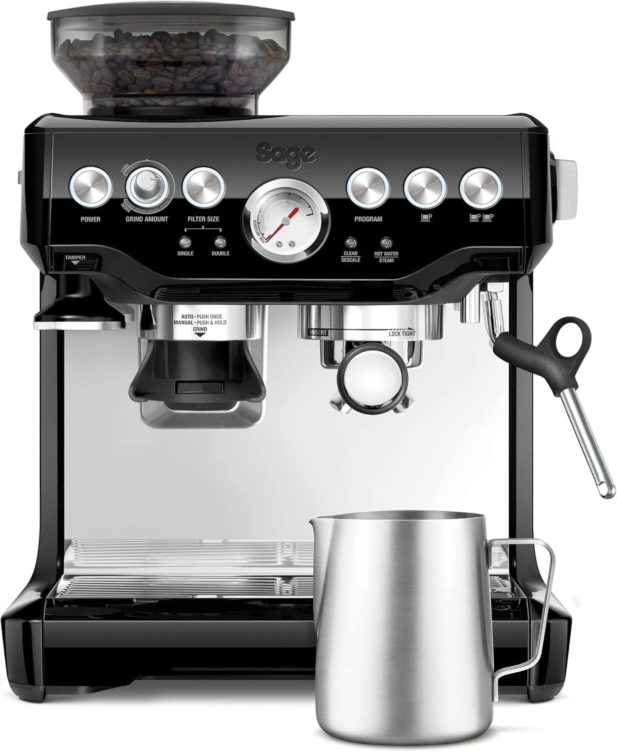 Machine à Expresso Sage Barista Express avec Mousseur et Moulin Automatique - Couleur Sésame Noir