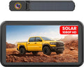 Caméra de Recul Solaire sans Fil Foxpark - Installation Rapide, Moniteur HD 1080P 5'', IP69K étanche, Vision Nocturne pour Voiture, SUV, Camion