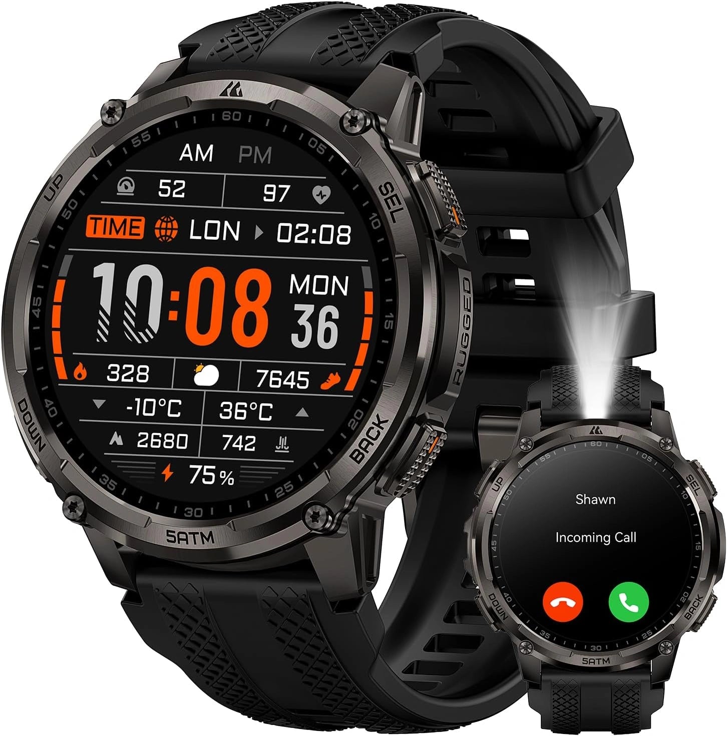 Montre Intelligente Homme KOSPET Tank T4C avec GPS et écran AMOLED 1.5''