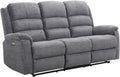 Canapé Relax électrique 3 Places avec Tablette Intégrée en Tissu Gris