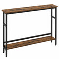Meuble Console d'entrée avec Étagères Ajustables, Structure Métallique 100 cm
