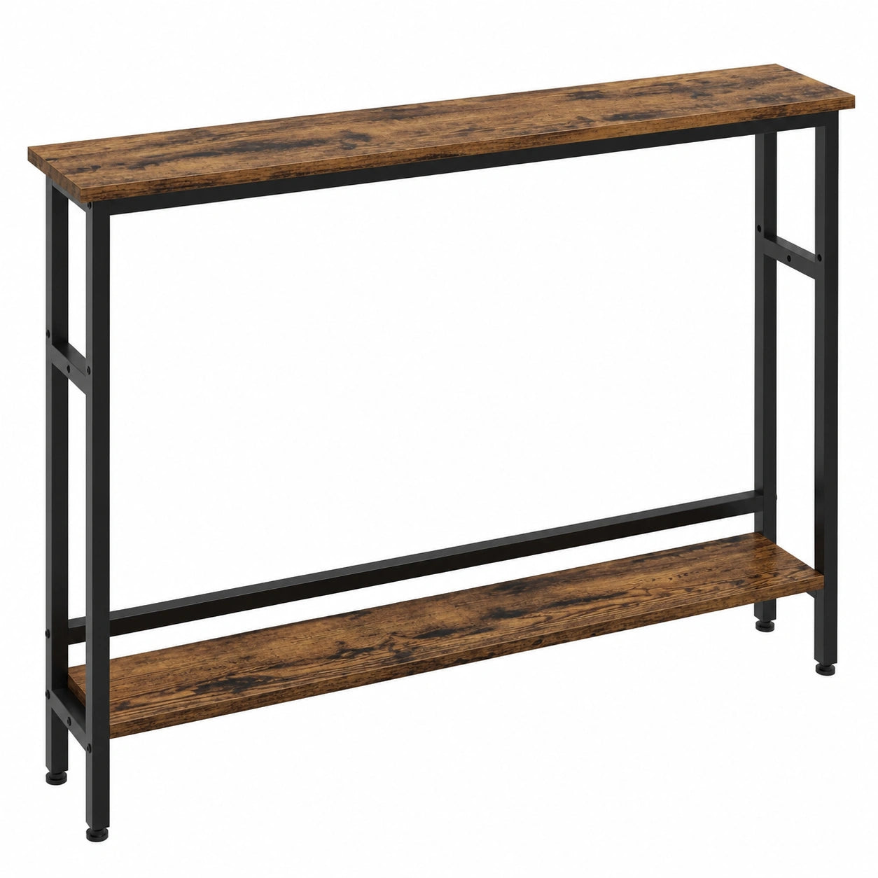 Meuble Console d'entrée avec Étagères Ajustables, Structure Métallique 100 cm