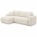 Canapé d'angle convertible en tissu anti-tâche doux