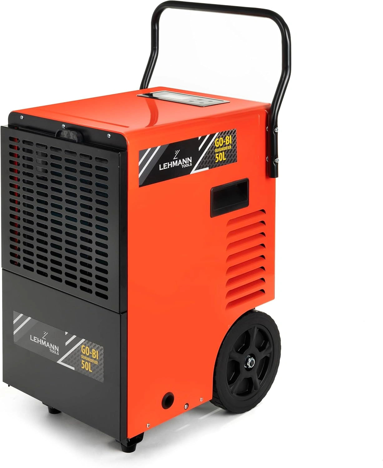 Déshumidificateur Industriel LEHMANN 50L/jour avec Minuterie, Réservoir 7L, Pour Espaces Jusqu'à 120 m2