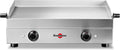 Plancha électrique Inox 64x33 cm, 3200W - Double Zone de Cuisson et Thermostat Réglable - Facile à Nettoyer, Fabriquée en France