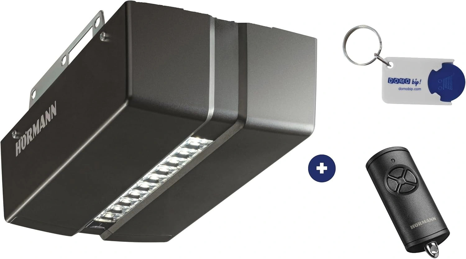 H?rmann ProMatic Série 4 – Motorisation de porte de garage sans rail - 600N puissant, ouverture rapide, cryptage BiSecur et porte-clés Domobip inclus