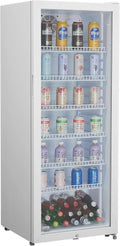 Armoire Réfrigérée Professionnelle 237L, 54x54.5x139.5cm, Métal et Verre, Blanc, 110W