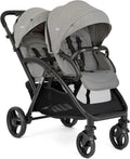 Poussette Double Joie Evalite Duo - Ultra Légère et Inclinable - Compatible Sièges Auto & Nacelles - Suspension Intégrale - Confort Sécurisé 5 Points - Dès la Naissance