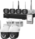 Système de Sécurité WiFi 2K avec 6 Caméras PTZ, NVR 10 Canaux, IA, Vision Nocturne