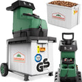 Broyeur de Végétaux électrique 3100W, Silencieux, Capacité 60L, Diamètre Max 45mm