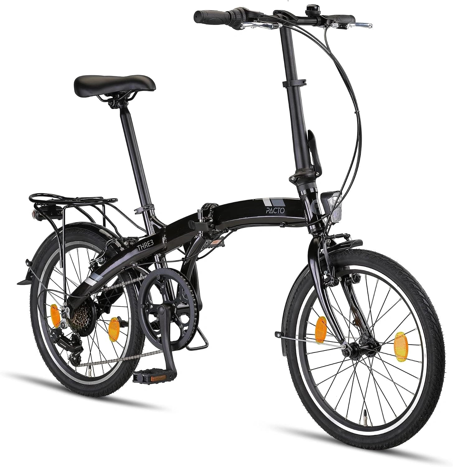 Vélo Pliable Adulte en Aluminium 27cm avec Roues et 6 Vitesses Shimano
