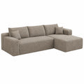 Canapé d'angle convertible moderne avec méridienne, assise profonde